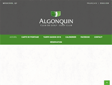 Tablet Screenshot of golfalgonquin.ca